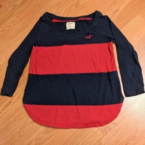 Hollister Blue and Red Striped Size Small